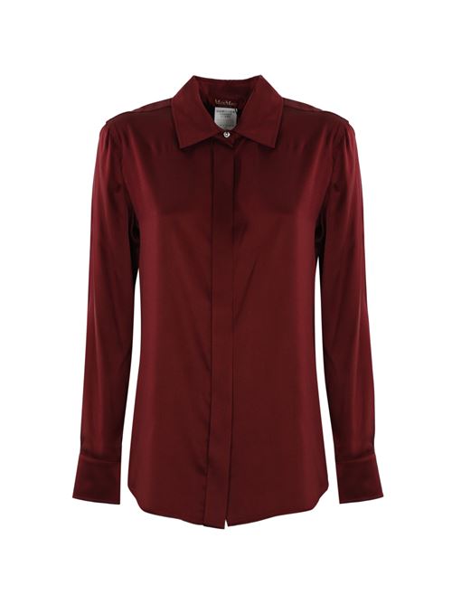 Camicia Baden in raso di seta rosso MAX MARA STUDIO | 2426116022600012